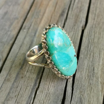 Ring oval Türkis Silber