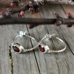 Kreolen Stein Silber