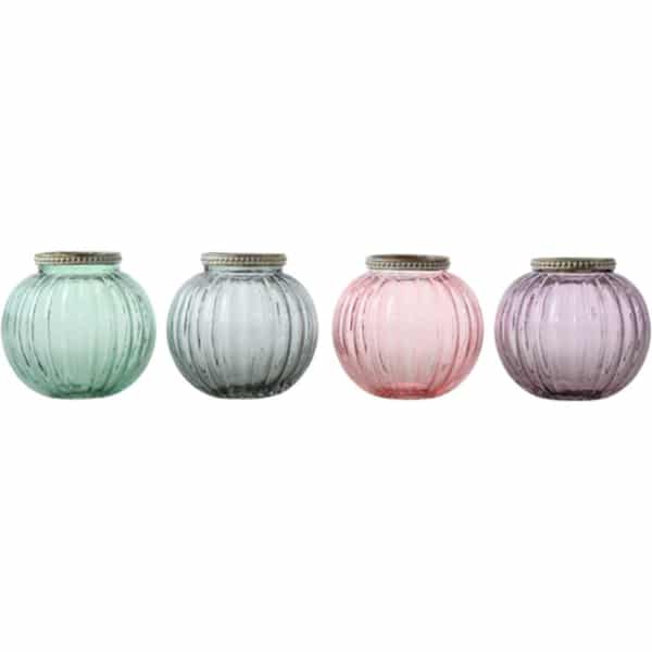 Vase Pastell Rillen
