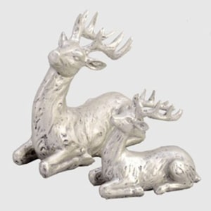 Hirsch Silber liegend