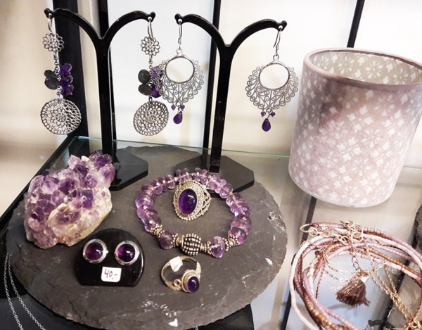 Ohranhänger Amethyst & Labradorit – Bild 2
