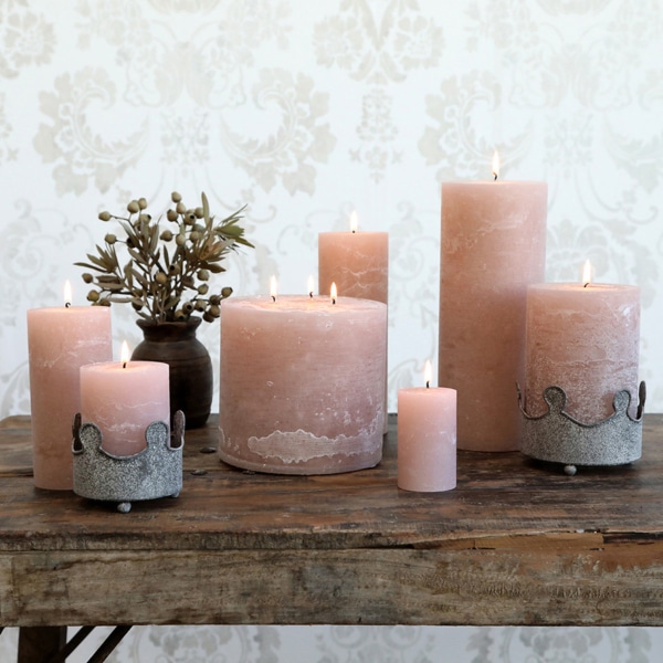 Stumpenkerze dusty pink