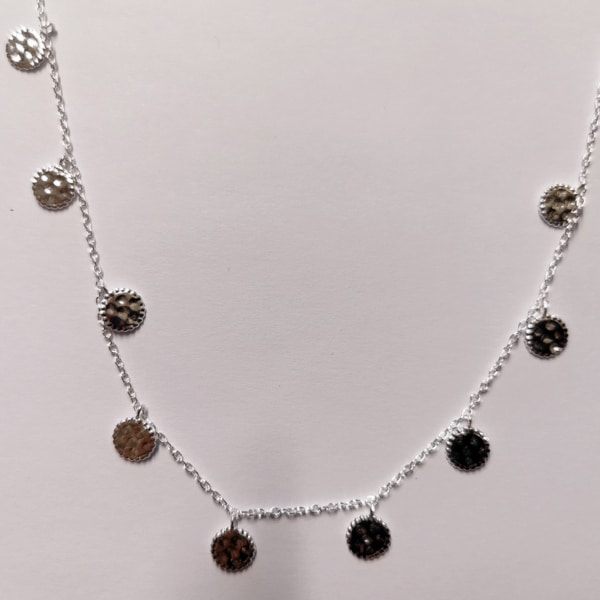 Kette Münzen kurz Silber – Bild 2
