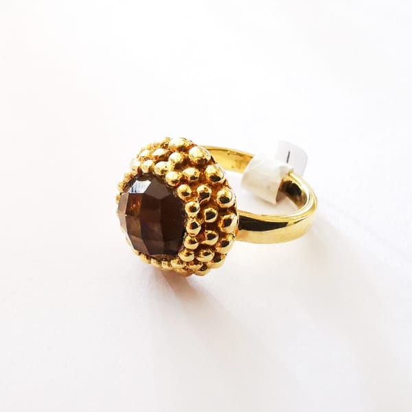 Ring Labradorit mit gepunktetem Rand – Bild 2