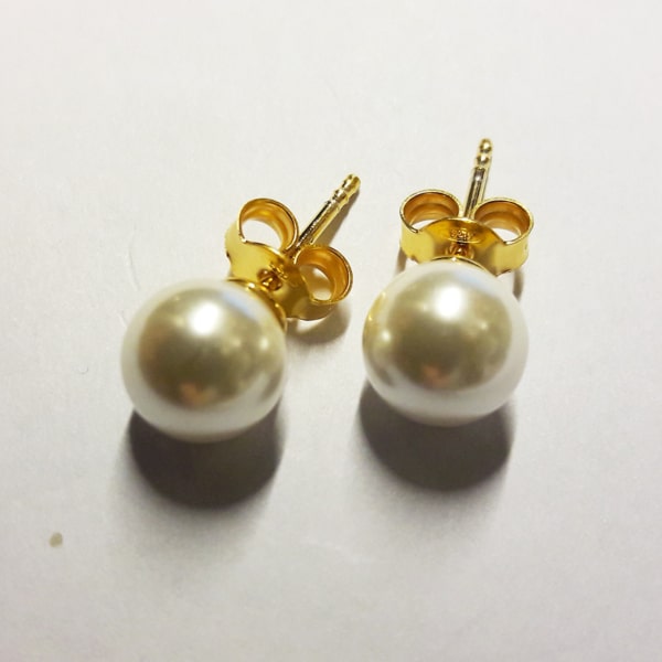 Ohrstecker Perle Gold