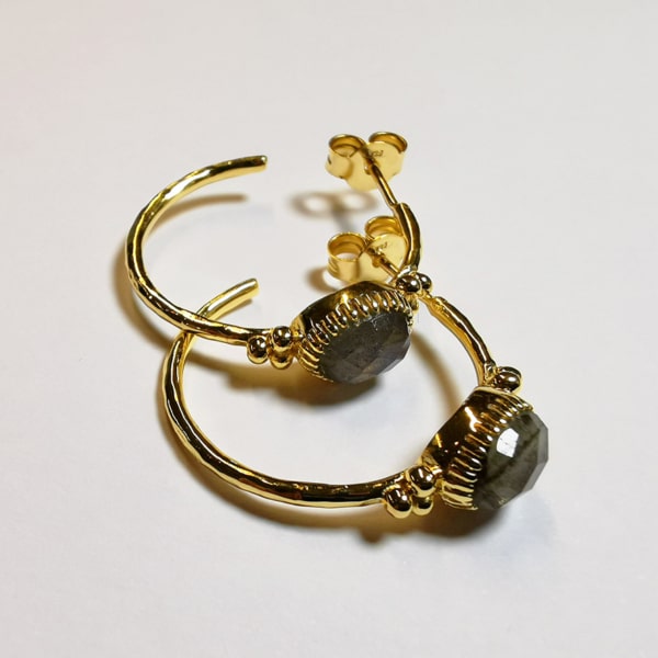 Kreolen Stein Gold – Bild 3