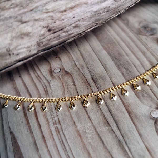 Fusskette Diamant Gold