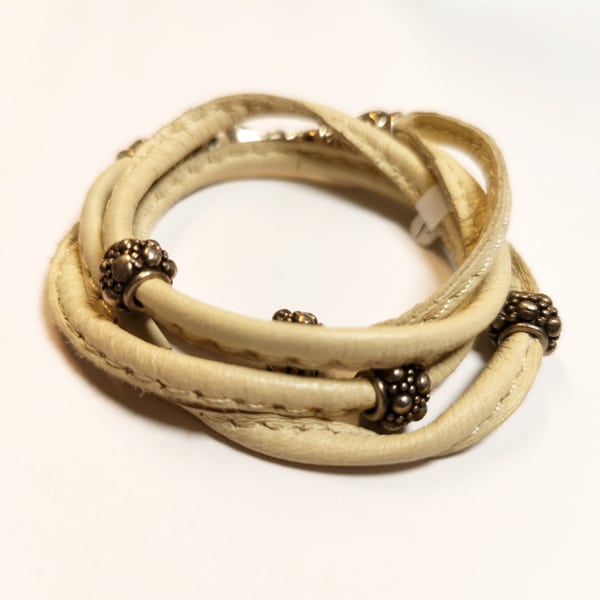 Armband Leder doppelt