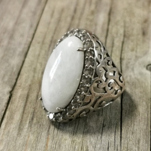 Ring Mondstein und Topas