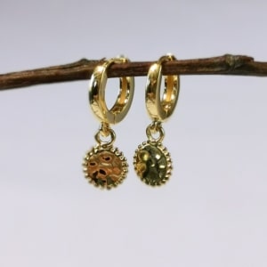 Kreolen Münze klein Gold