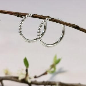 Kreolen Kügelchen Silber