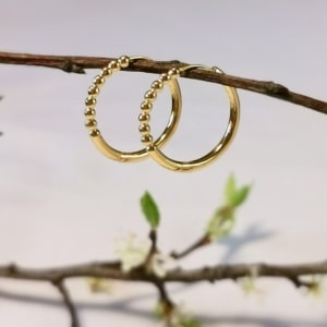 Kreolen Kügelchen Gold