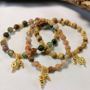 Armkette Steine Goldelemente