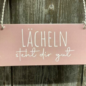Schild klein Lächeln