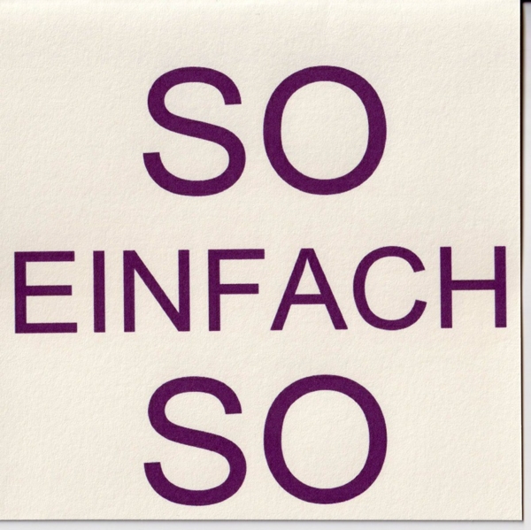 Karte Einfach so gross