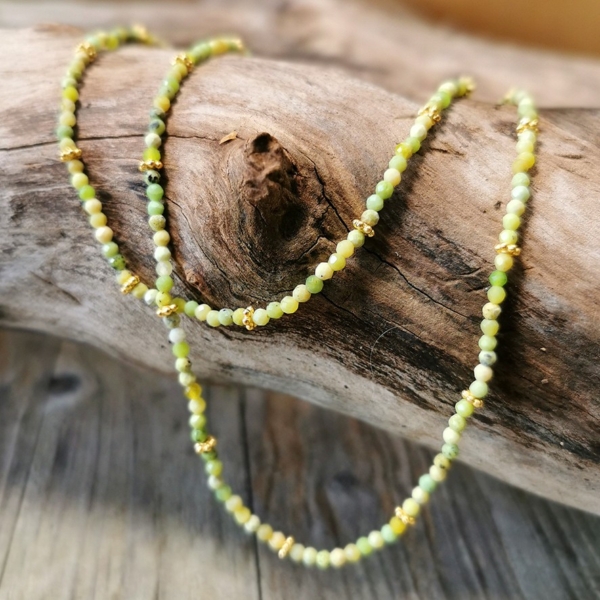 Kette Steine fein Gold – Bild 3