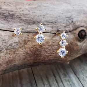 Ohrstecker Zirkonia Gold