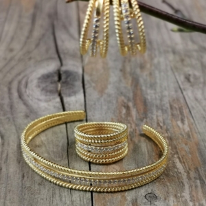 Armreif Zirkonia Gold