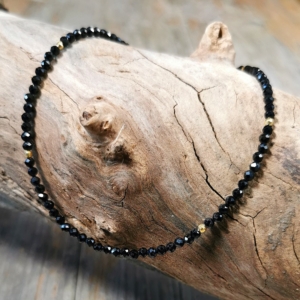Kette Black Spinell Gold