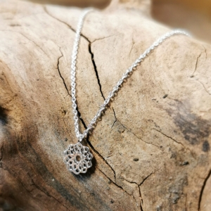 Kette fein Lebensblume Silber