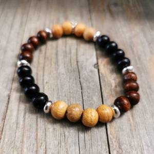 Armkette Holz und Silber