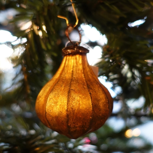 Weihnachtskugel gold klein