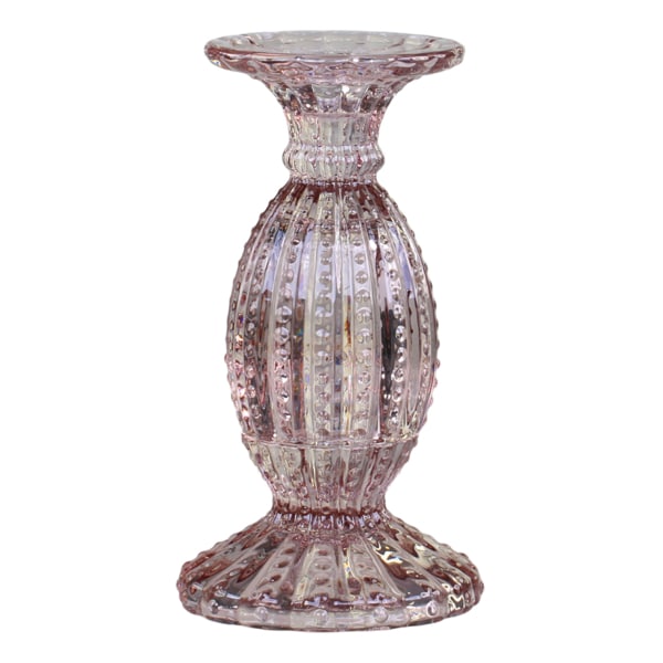 Kerzenständer Glas rosa – Bild 3