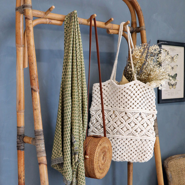 Tasche gehäkelt Creme – Bild 2