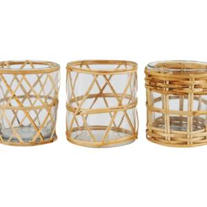 Windlicht Rattan klein