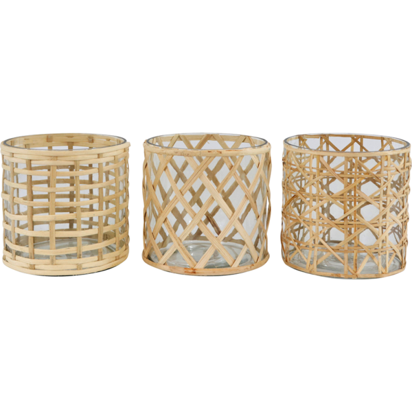 Windlicht Rattan gross