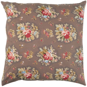 Kissen Blumen braun