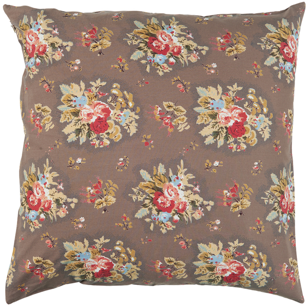 Kissen Blumen braun