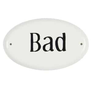 Metallschild Bad Emaille