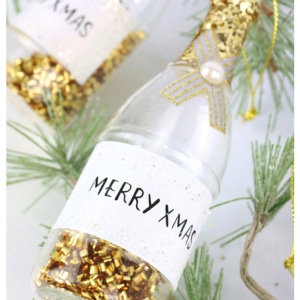 Anhänger Sektflasche X-Mas