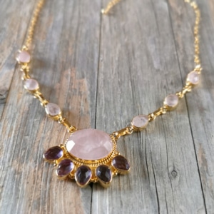 Kette grosse Blume Gold
