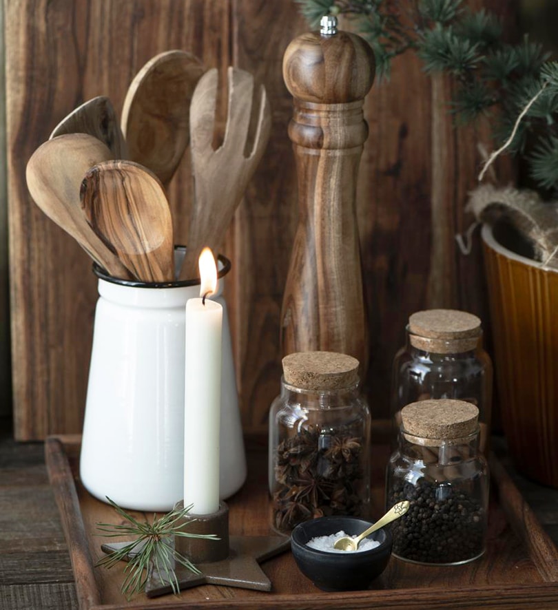 Salatbesteck Olivenholz – Bild 3