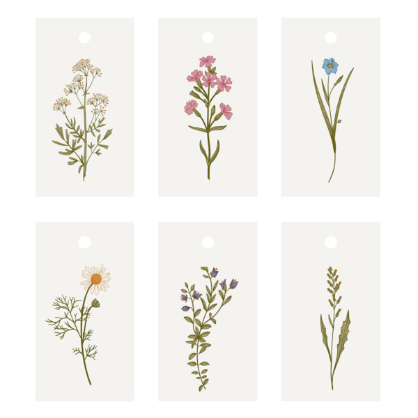 Geschenkanhänger Set Blumen