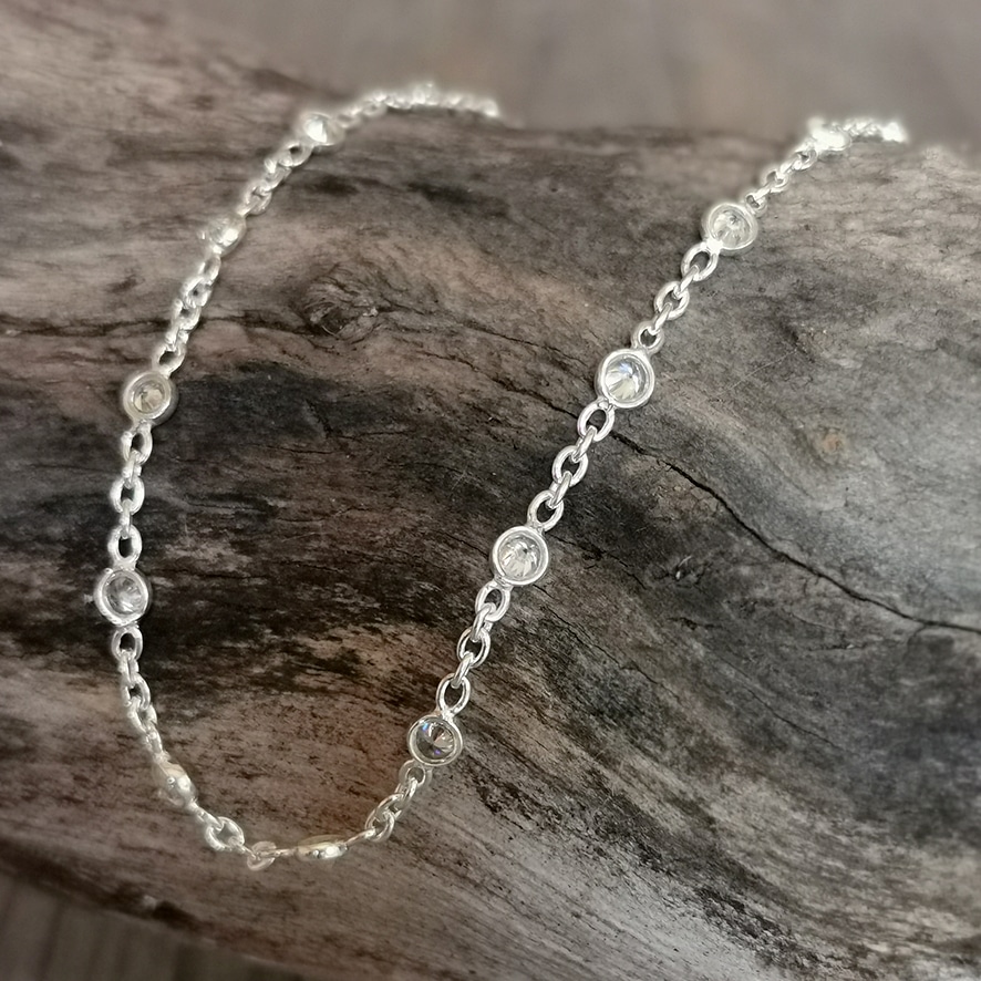 Kette Silber mit Zirkonia