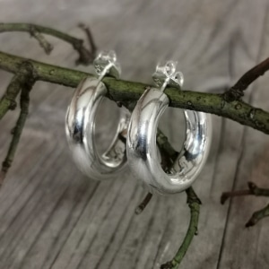 Kreolen Donut Silber
