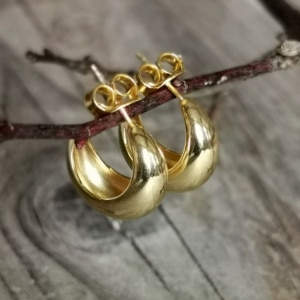 Kreolen Drop Studs Gold