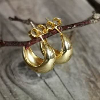 Kreolen Drop Studs Gold