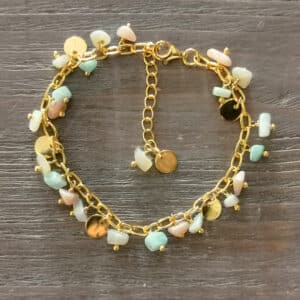 Armkette Steinchen Pastell Gold