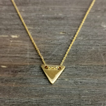 Kette fein Dreieck Gold