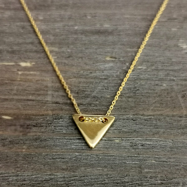Kette fein Dreieck Gold