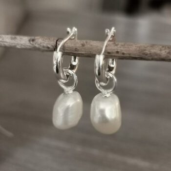 Kreolen mit Perle Silber