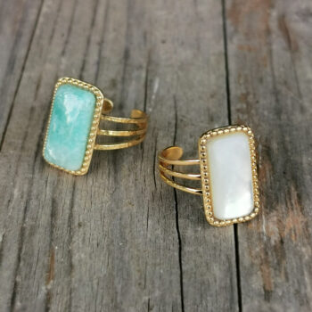 Ring Rechteck Gold