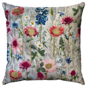 Kissen bestickt mit Blumen