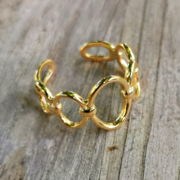 Ring Ellipsen Gold offen – Bild 2