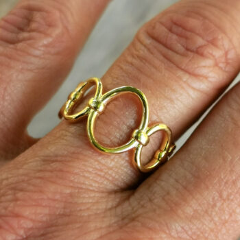 Ring Ellipsen Gold offen