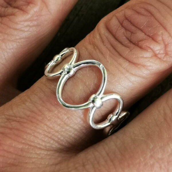 Ring Ellipsen Silber offen – Bild 2